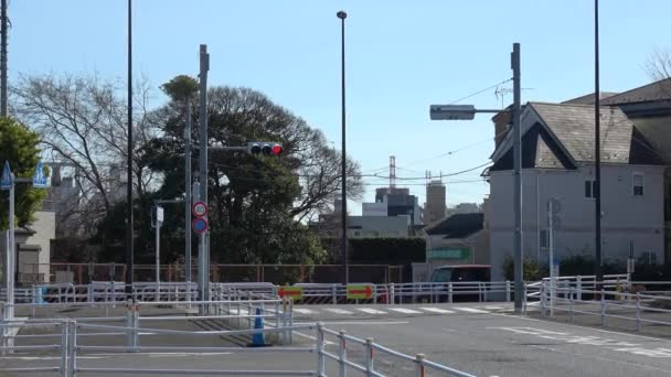Παλαιά Γέφυρα Edogawa Σχεδιασμένο Εργοτάξιο Στην Ιαπωνία 2023 — Αρχείο Βίντεο