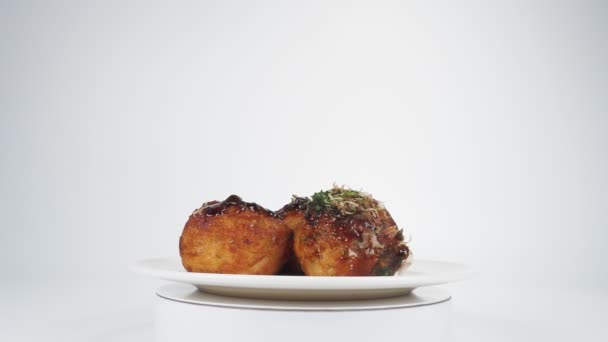 Takoyaki Japon Geleneksel Yemeği Video Videosu — Stok video