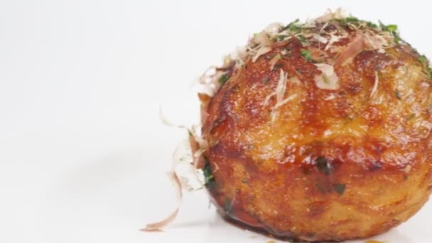 Takoyaki Japonské Tradiční Jídlo Videoklip — Stock video