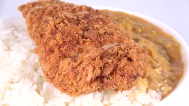 Japonés Chuleta Curry Video Clip — Vídeo de stock