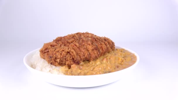 Japansk Cutlet Curry Videoklipp — Stockvideo