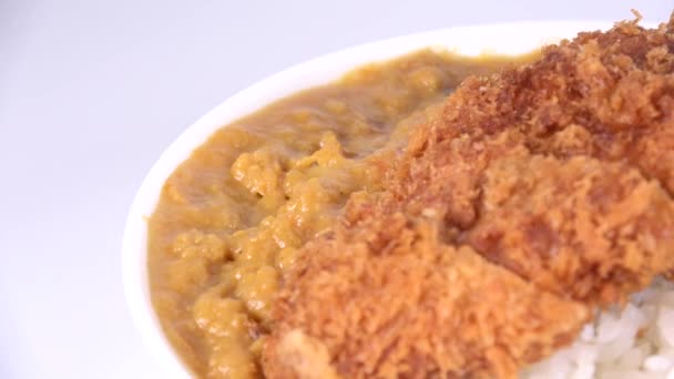 Japanse Cutlet Curry Videoclip — Stockvideo