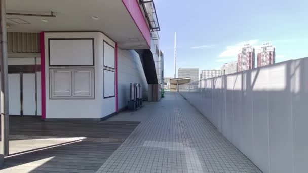 Odaiba Dismantling Tokyo Japan Февраль 2023 — стоковое видео