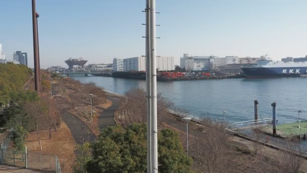 Tokio Odaiba Krajobraz Dzienny 2023 Zima — Wideo stockowe