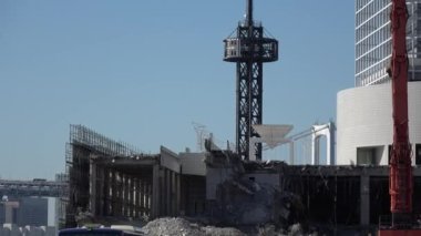 Harumi iskelesi yıkım çalışmaları Şubat 2023, Japonya Tokyo