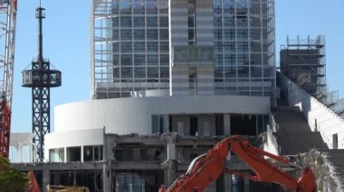 Harumi iskelesi yıkım çalışmaları Şubat 2023, Japonya Tokyo