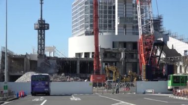 Harumi iskelesi yıkım çalışmaları Şubat 2023, Japonya Tokyo