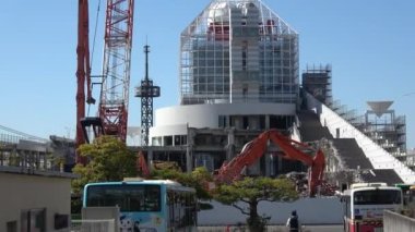 Harumi iskelesi yıkım çalışmaları Şubat 2023, Japonya Tokyo