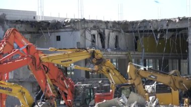 Harumi iskelesi yıkım çalışmaları Şubat 2023, Japonya Tokyo