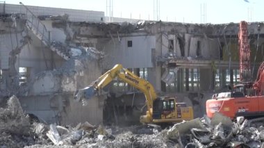 Harumi iskelesi yıkım çalışmaları Şubat 2023, Japonya Tokyo