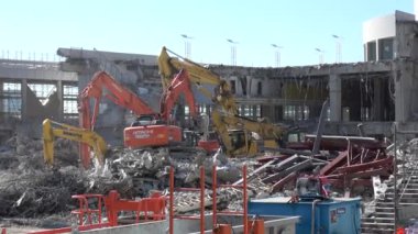 Harumi iskelesi yıkım çalışmaları Şubat 2023, Japonya Tokyo