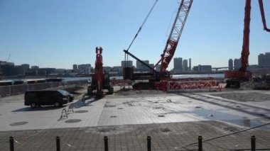 Harumi iskelesi yıkım çalışmaları Şubat 2023, Japonya Tokyo