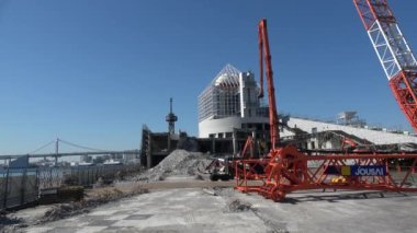 Harumi iskelesi yıkım çalışmaları Şubat 2023, Japonya Tokyo