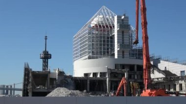 Harumi iskelesi yıkım çalışmaları Şubat 2023, Japonya Tokyo