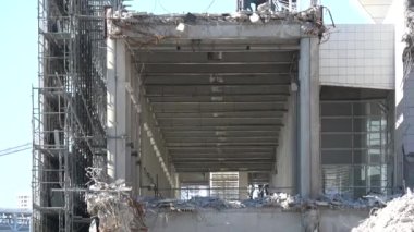 Harumi iskelesi yıkım çalışmaları Şubat 2023, Japonya Tokyo