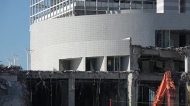 Harumi iskelesi yıkım çalışmaları Şubat 2023, Japonya Tokyo