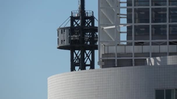 Harumi Wharf Trabajos Demolición Febrero 2023 Japón Tokio — Vídeos de Stock