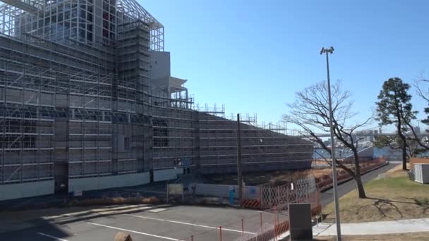 Harumi Wharf Demolition Work February 2023 Японія — стокове відео