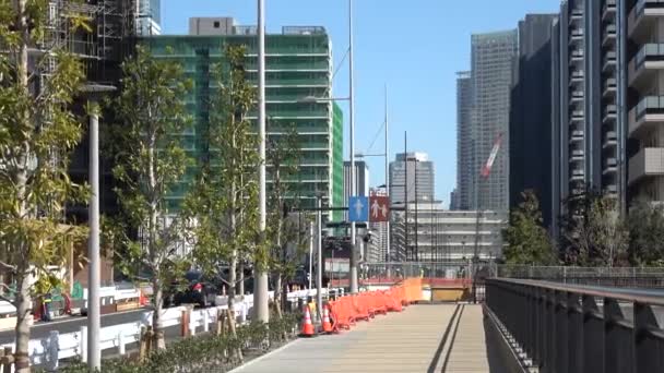 2023年2月 日本东京Harumi码头拆除工程 — 图库视频影像