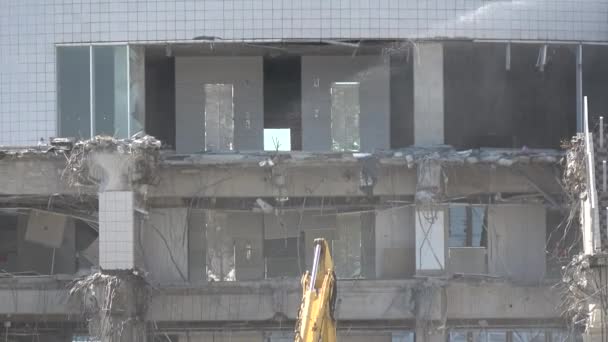Harumi Wharf Demolição Fevereiro 2023 Japão Tóquio — Vídeo de Stock