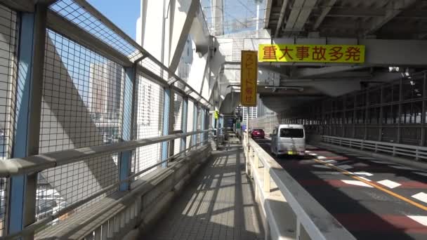 Tokio Rainbow Bridge Landschap Maart 2023 — Stockvideo