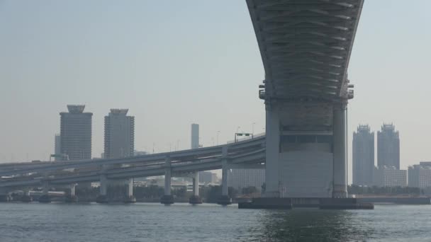 Tokyo Rainbow Bridge Tájkép Március 2023 — Stock videók