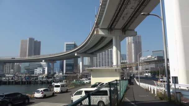 東京レインボーブリッジ景観2023年3月 — ストック動画