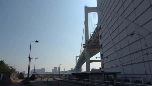Tokyo Gökkuşağı Köprüsü Manzarası Mart 2023 — Stok video