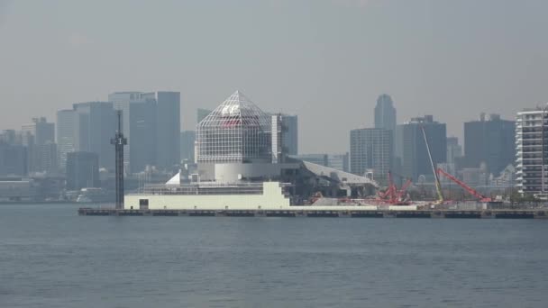 Harumi Wharf 2023 Telephoto Video Токіо — стокове відео