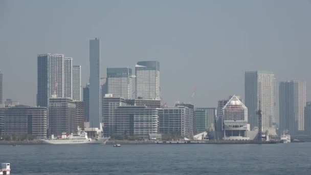 Harumi Wharf 2023 Telephoto Video Tokyo — Stock Video