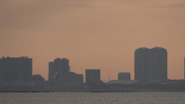 Tokyo Bay Νωρίς Πρωί Chiba Νομαρχία Ιαπωνία 2023 — Αρχείο Βίντεο