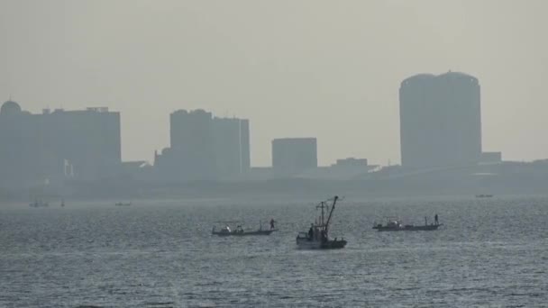 Tokyo Bay Wczesnym Rankiem Chiba Prefektura Japonia 2023 — Wideo stockowe