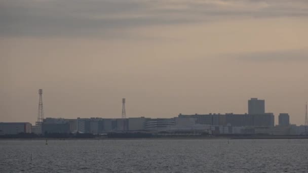 Tokyo Bay Mattina Presto Prefettura Chiba Giappone 2023 — Video Stock