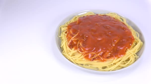 意大利面肉酱意大利面 视频短片 — 图库视频影像