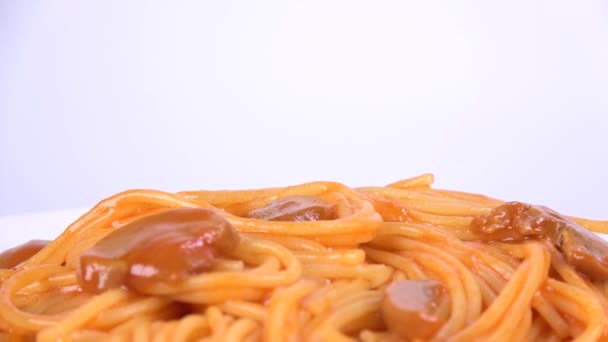 Японские Спагетти Napolitana Короткий Видеоклип — стоковое видео