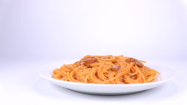 Japanse Spaghetti Napolitana Korte Videoclip — Stockvideo
