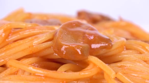 Japonské Špagety Napolitana Krátké Video Klip — Stock video