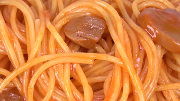 Espaguetis Japoneses Napolitana Corto Video Clip — Vídeo de stock