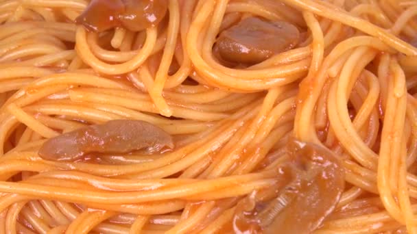Spaghetti Giapponesi Napolitana Breve Video Clip — Video Stock