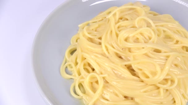 Pasta Carbonara Corto Video Clip — Vídeos de Stock