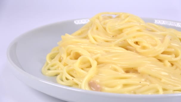 Pasta Carbonara Corto Video Clip — Vídeo de stock