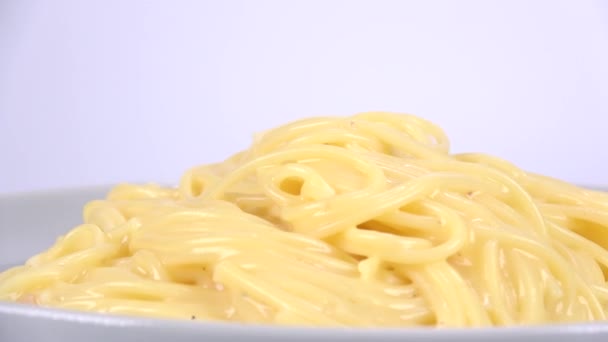 Pasta Carbonara Corto Video Clip — Vídeo de stock