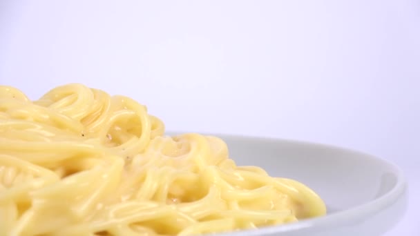 Pasta Carbonara Breve Video Clip — Video Stock
