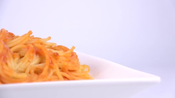 Crème Tomate Crabe Pâtes Court Clip Vidéo — Video