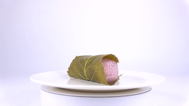 Sakuramochi Domyoji Ιαπωνικά Παραδοσιακά Γλυκά — Αρχείο Βίντεο