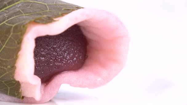 Sakuramochi Chomeiji Ιαπωνικά Παραδοσιακά Γλυκά — Αρχείο Βίντεο