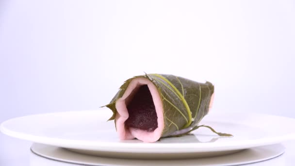 Sakuramochi Chomeiji Japon Geleneksel Tatlıları — Stok video