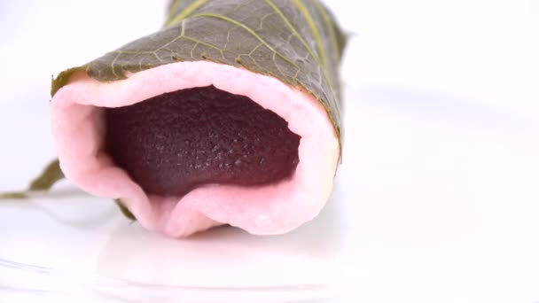 Sakuramochi Chomeiji Japon Geleneksel Tatlıları — Stok video