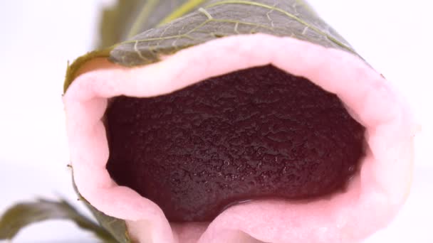 Sakuramochi Chomeiji Ιαπωνικά Παραδοσιακά Γλυκά — Αρχείο Βίντεο