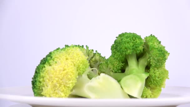 Brokoli Yemek Videosunu Kapat — Stok video